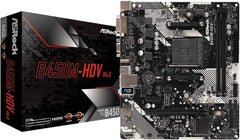 B450M-HDV R4.0 AMD B450 AM4 Socket Ryzen 2000 - 5000 Processors DDR4 3200 64GB HDMI DVI-D D-Sub Motherboard SATA 6Gb/s Micro ATX M.2